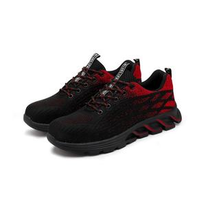 Calzado de Seguridad con Superficie Tejida Estilo Senderismo, con Puntera de Acero para Uso en Fábrica, Comodidad para Estar de Pie por Tiempo Prolongado, Anti-Impactos, Unisex - Product Image 3