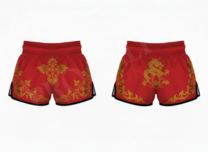 Shorts de Muay Thai personnalisés avec logo imprimé ou brodé, design sur mesure, pour la gym, le karaté, le judo, en polyester satiné - Product Image 5