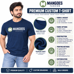T-shirt épais 240 GSM en jersey de coton, imprimé numérique sur le devant, coupe classique, manches courtes, respirant, écologique, décontracté pour homme - Product Image 6