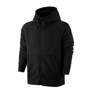 Manufacturer OEM High Quality Men's Vintage Hoodie Custom Logo Two-<b>way</b> Zip <b>up</b> Street Wear Men's Sweatshirt Hoodies - Product Image 5