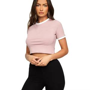 Camisetas Deportivas Cortas Lolita Personalizadas para Mujer con Logotipo Personalizado, Material Spandex, Diseño con Orificios, Transpirables y Ecológicas - Product Image 2