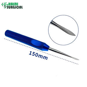 Ciseaux chirurgicaux droits à pointe fine 125 mm en acier inoxydable et plastique, certifiés CE, pour la chirurgie générale - Product Image 2