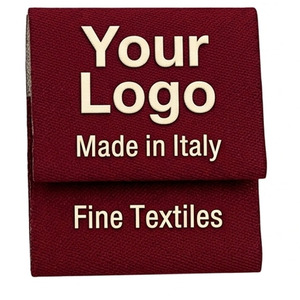 Étiquettes tissées personnalisées pour vêtements, rectangulaires, en tissu, avec logo en relief, à coudre, lavables, pour vêtements, fabriquées en Italie, design britannique - Product Image 3
