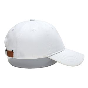 2025 nuevo sombrero bordado blanco Vintage de 6 paneles 100% algodón impermeable personalizado directamente al por mayor - Product Image 4