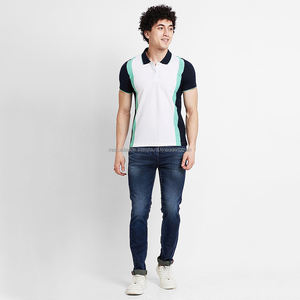 Nardon Apparel Camisas de polo de golf informales cómodas con cuello informal para hombre Diseño de rayas 100% algodón de manga larga - Product Image 1