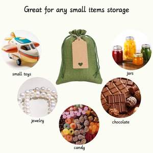 Heavy Duty Green Fiber Jute Grocery Shopping <b>Bag</b> Eco Friendly Reusable Tote for Supermarkets - Product Image 5