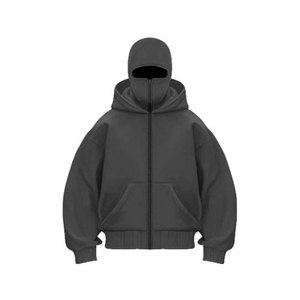 เสื้อฮู้ดดี้โอเวอร์ไซส์ผ้าฝ้ายสำหรับผู้ชายแบบ ODM สั่งทำพิเศษ พร้อมโลโก้พิมพ์นูน ซิปคู่ ผ้าฟลีซหนานุ่ม สไตล์ซิปแบบรูดขึ้น เหมาะสำหรับฤดูใบไม้ร่วง - Product Image 4