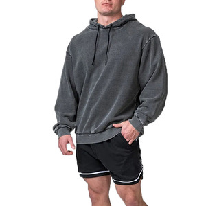 Sudaderas con Capucha Baratas con Efecto Ácido al por Mayor, de Algodón, Estilo Casual Oversize, Ropa Urbana de Moda para Hombre y Mujer, Fabricación Directa de Fábrica - Product Image 1