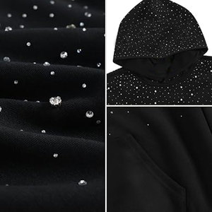 Rhinestone Hoodies <b>Men</b> Women Diamond Hooded Sweatshirt Fashion Luxury Casual Streetwear Unisex Hoodie <b>Pullover</b> - Product Image 4