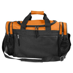 Nouvel Arrivage 2026 Sac de Sport Unisexe 30-40L en Polyester avec Fermeture Éclair, Poignée Souple et Sangle Réglable, Orange et Noir Uni Décontracté - Product Image 1