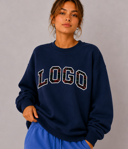 Pull-over décontracté à col roulé oversize pour femme, 100 % coton écologique, couleur unie, manches courtes, vente en gros - Product Image 5