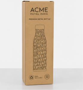 Luxury Printed Copper Water <b>Bottle</b> Vintage Pattern Pure Copper Leak Proof Eco Friendly <b>Flask</b> Ideal For Home Office And Travel - Product Image 6