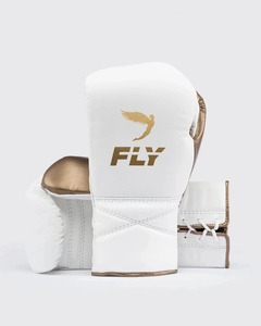 Gants de boxe MMA personnalisés blancs/dorés en cuir pour entraînement en salle avec logo personnalisé unisexe haute qualité MOQ 1 - Product Image 6