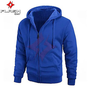 Hoodie en polaire pour moto FLASH GEAR, design blindé CE premium, unisexe, protection renforcée contre les chocs, résistant au vent, confort thermique - Product Image 4