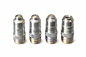 Kit de Lentes Objetivas para Microscopio de Laboratorio 4X 10X 40X 100X, de Latón, Campo Plano, Infinito, Acromáticas, Óptica de Alta Resolución - Product Image 3