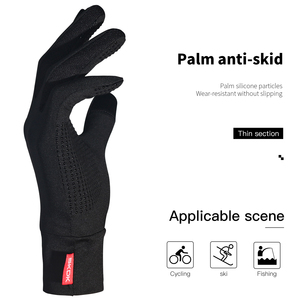 Gants de cyclisme à doigts entiers gris-vert antidérapants unisexes pour l'été - Product Image 3