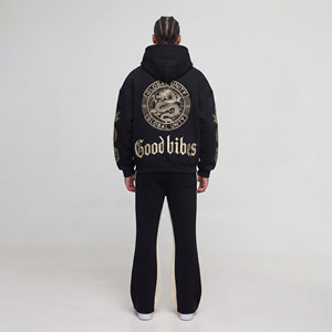 Conjunto Deportivo Personalizado para Hombre, Sudadera con Cierre y Pantalones Deportivos, Estilo Urbano, Corte Holgado, Ropa de Invierno - Product Image 5