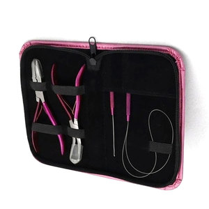 Kit de Herramientas Profesionales de Acero Inoxidable Premium para Extensiones de Cabello con Micro Anillos, Alicates para Cabello Natural y Herramienta de Bucle para Salón de Belleza - Product Image 4