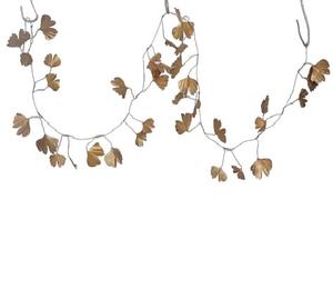 Guirlande de feuilles dorées, best-seller, guirlande de Noël moderne en métal, fleurs créatives, taille personnalisée, pour extérieur, multicolore, écologique - Product Image 1