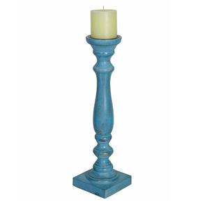Wholesale Distressed White Wooden Candle Holder Antique Pillar Candlestick Stand Retro Farmhouse <b>Table</b> Centerpiece Candle Holder - Product Image 4