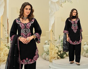 Salwar Kameez pour femmes avec perles Slub Orngza - Design moderne pour mariage et soirée - Product Image 3