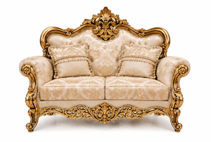 Ensemble de canapés en L de style château traditionnel sur mesure en bois de teck luxueux avec revêtement en velours et dossier capitonné pour salon, villas aux États-Unis - Product Image 3
