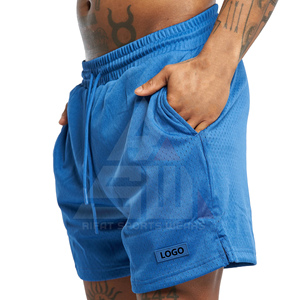 Shorts de sport pour homme HG2103 – Qualité supérieure, tricotés, écologiques, respirants, avec cordon de serrage, taille mi-haute, longueur genou, style Hip Hop sportif - Product Image 3