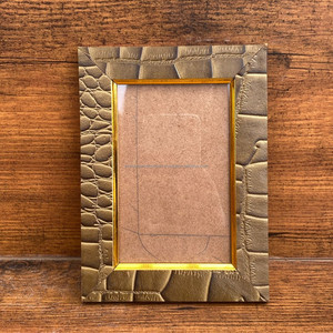 Marco de fotos con diseño de cocodrilo de cuero genuino completo personalizado multifuncional de alta calidad, decoración de pared, marco de fotos de cuero de vaca - Product Image 3