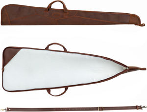 Étui en cuir de vachette pour fusil de 48-50 pouces, sacoche de transport souple avec bandoulière pour la chasse - Product Image 4