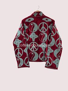 Uzbek Outerwear <b>Coat</b> Handmade Velvet Suzani Eco-Friendly Winter Boho Embroidered Women's Luxury <b>Coat</b> for Party Wear - Product Image 4