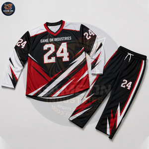 Private Lable Lightweight Durable OEM ODM Breathable Quick Dry Team Wear Long Sleeve Custom Sublimated Ice Hockey Uniform Sets - Product Image 2