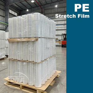 Película de embalaje elástica de PE Industrial autoadhesiva de Color transparente de alta calidad, envoltura retráctil, paleta de plástico suave para uso manual - Product Image 2