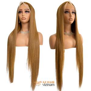 Perruque HD Lace Front droite à os avec double cuticule étirée alignée extensions de cheveux humains Vente en gros couleurs personnalisées - Product Image 2