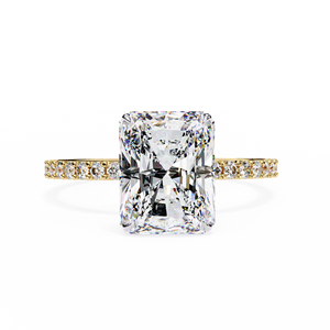 3.00ct Radiant Lab Grown Diamond E VSS 925 <b>Silver</b> Gold Plated IGI Certified Luxury <b>Solitaire</b> Engagement <b>Ring</b> Anniversary Gift - Product Image 3