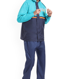 New RTS Custom Logo Men's Nylon <b>Wind</b> <b>Breaker</b> Contrast Panel With Pant Set For Summer Breathable Set Highstreet Zipper Jacket - Product Image 5