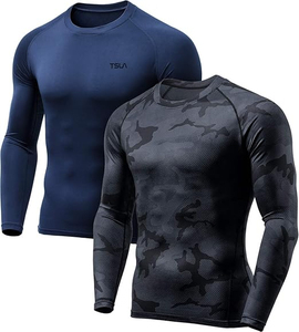 Wholesale <b>Compression</b> <b>Shirt</b> Rash Guard Elastic Tight Fit Workout <b>Shirt</b> for <b>Men</b> Women Gym Apparel - Product Image 1