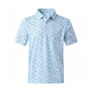 Camiseta de Polo de Golf para Hombre con Estampado Personalizado OEM y ODM, Impresión Digital, Mezcla de Poliéster con Spandex, Camiseta de Polo de Golf Masculina - Product Image 1