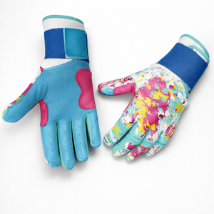 New Unique Sublimation Design Leather Catcher Baseball Batting Gloves Right-Handed Customized Long Cuff Lightweight Non-Slip - Product Image 1