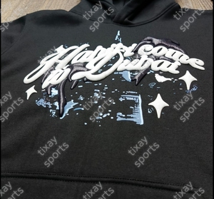 เสื้อฮู้ดดี้สตรีทแวร์ทรงโอเวอร์ไซส์ Y2K แบบหนา พิมพ์ลายพัฟฟ์ตามสั่ง พร้อมลายใยแมงมุมประดับคริสตัล ปรับแต่งได้เต็มรูปแบบ - Product Image 3
