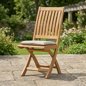 Chaise de plage pliante en teck, minimaliste, portable, avec dossier à lattes courbées et cadre à pieds droits, vente en gros, directement de l'usine, OEM ODM - Product Image 1
