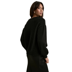 Pull en tricot à col en V pour femme, doux, léger, à manches longues, élégant, décontracté, mode hiver automne, haut en tricot - Product Image 4