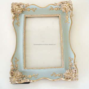 Aluminium Desk <b>Photo</b> <b>Frame</b> With White Wash & Golden Border Finishing Embossed Design Genuine Quality For Home Decoration - Product Image 5