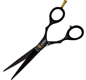 Ciseaux de coiffure professionnels droits et affûtés en acier inoxydable à long manche pour barbiers et coiffeurs de salon - Product Image 4
