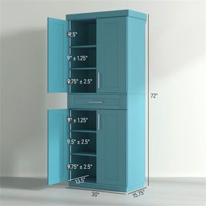 Mobile da Cucina in Legno Massello Stile Moderno, Armadio Multifunzionale con Pannelli in Compensato e Melamina, Arredamento per Soggiorno - Product Image 2