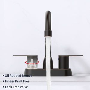 Robinet de lavabo pour caravane en bronze huilé, à deux poignées, pour 2/3 trous, expédition en semaine, robinets de bain et de douche - Product Image 3