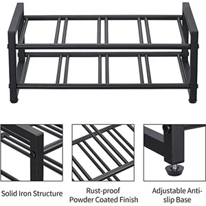 Pine Wood Industrial 8-Bottle Wine Rack <b>Black</b> Metal <b>Frame</b> Wholesale Moradabad - Product Image 5