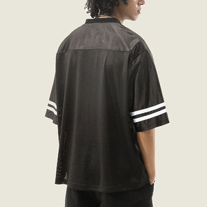 เสื้อบาสเก็ตบอลตาข่ายโอเวอร์ไซส์ โพลีเอสเตอร์ 100% คอวี แบบเรียบ สำหรับผู้ชาย สามารถสั่งทำได้ - Product Image 2