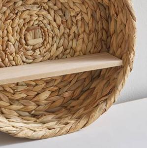 Handmade water hyacinth wall shelf kid cute rocket ship shaped decorative hanging book display rack wholesale vietnam manufactur - Product Image 4