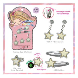 <b>Sweet</b> Children's Gold Rhinestone Jewelry Set - Product Image 5