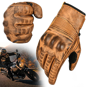 Gants de moto en cuir unisexes, antidérapants, respirants, imperméables, pour la course de moto, les sports et les activités de plein air - Product Image 1